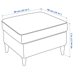 Табурет для ног - IKEA STRANDMON, 60х40х44 см, зеленый СТРАНДМОН ИКЕА