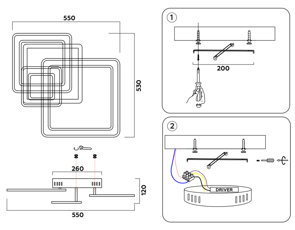 Ambrella Потолочный светодиодный светильник с пультом Original FA862