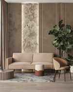 Диван прямой Кассель велюр бежевый