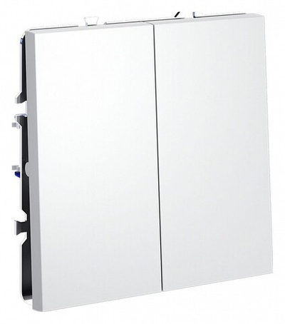 Выключатель двухклавишный без рамки Voltum S70 VLS020602