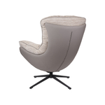 Кресло HUG серый в полоску, экокожа, шенилл