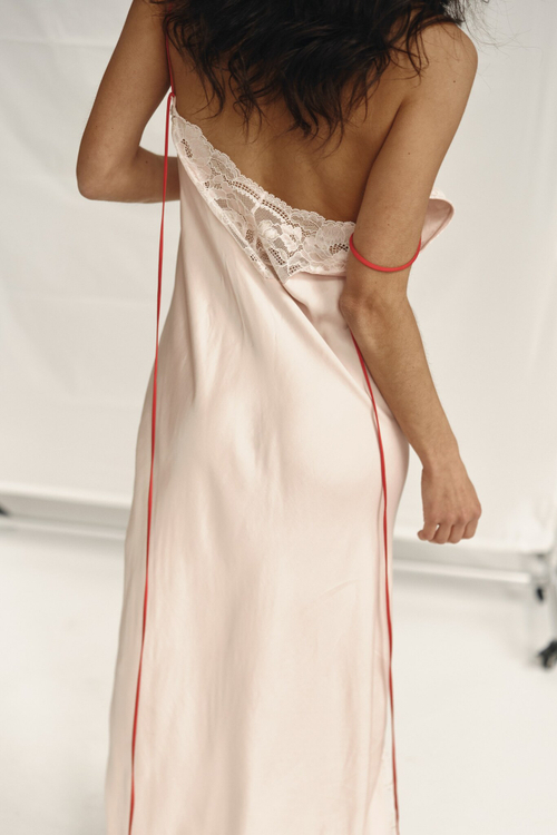 Комбине на бретелях red