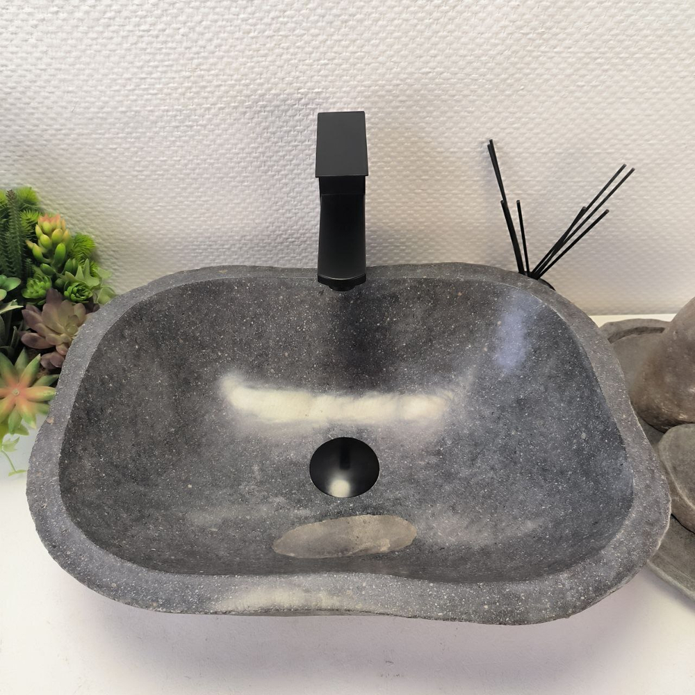 Раковина из речного камня RS-63457 (49*36*15) 0122