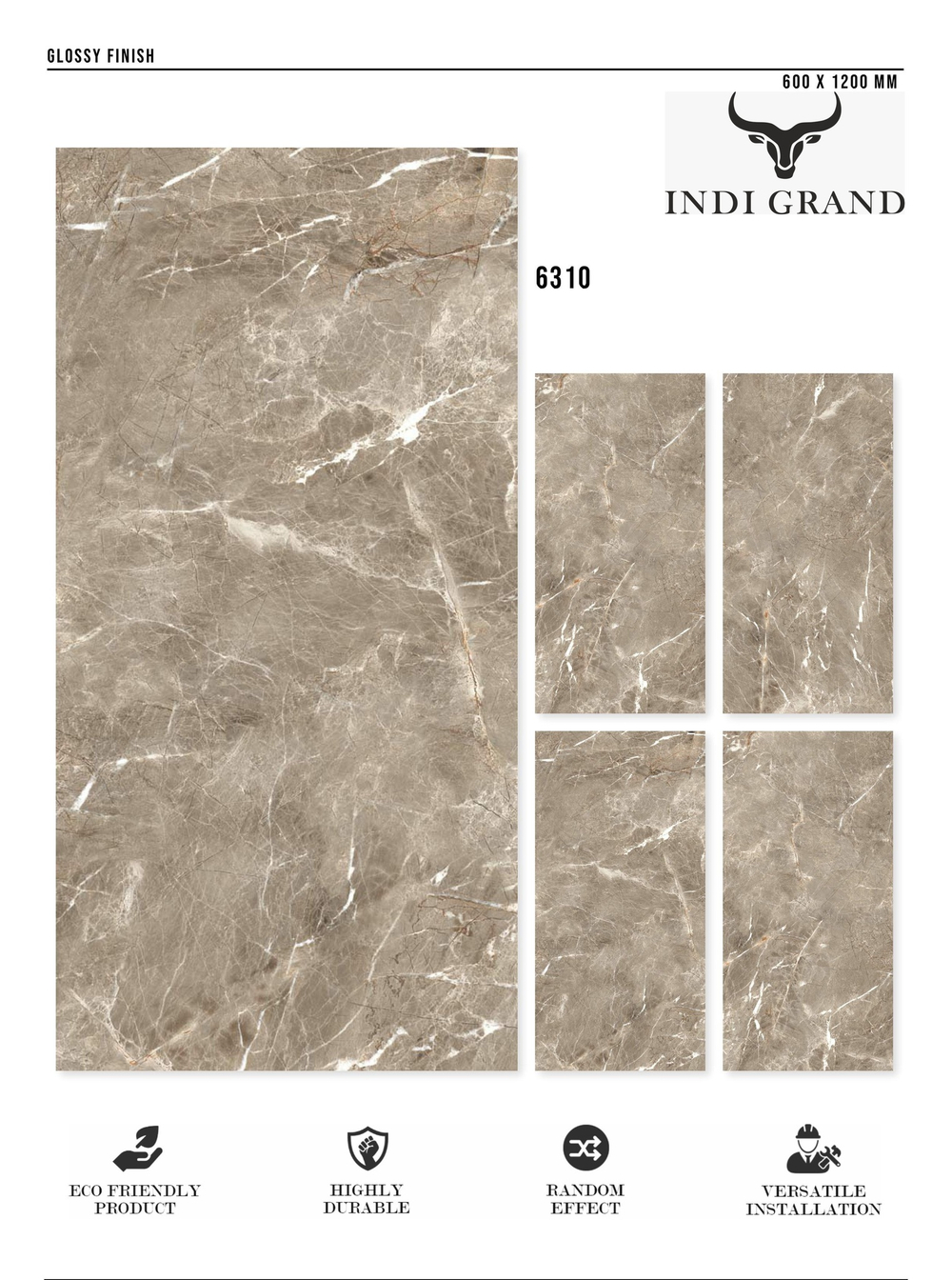 Керамогранит glossy №4 , 60х120, 6310