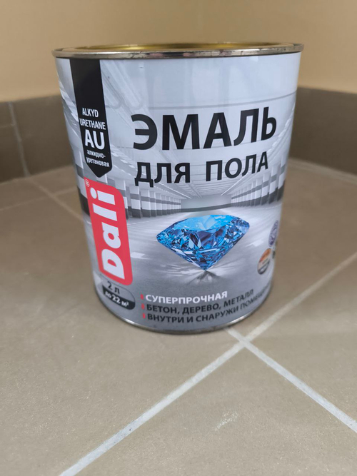 Эмаль для пола суперпрочная DALI бежевая 0.8 кг