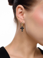 Серьги "Thorn and Cross" Black Gold