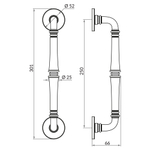 Ручка-скоба PULL.ARC.SORENTO CP-8 хром