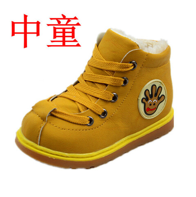 Ботинки детские на меху с застежкой-молнией и шнурками