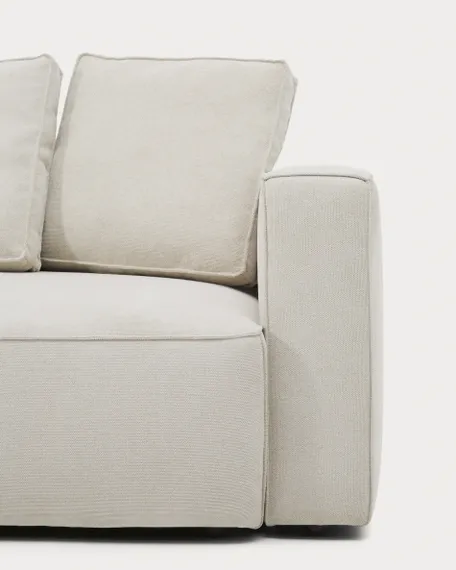 Диван-кровать Marela бежевый шенилл 3-местный с кушеткой слева 236 см