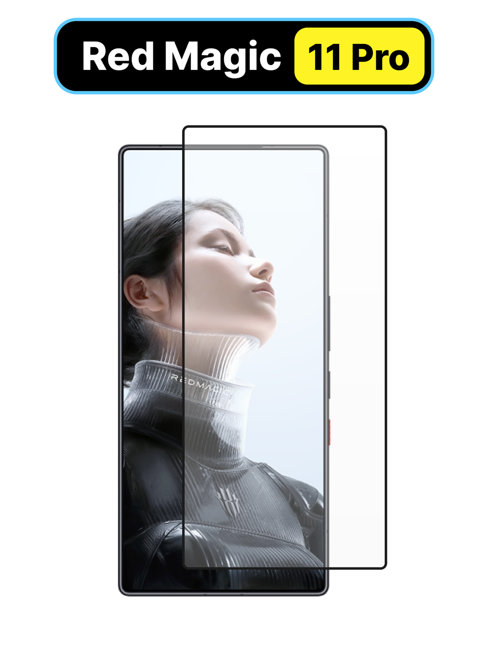 Защитное стекло для Nubia Red Magic 11 Pro, полная проклейка, MosSeller