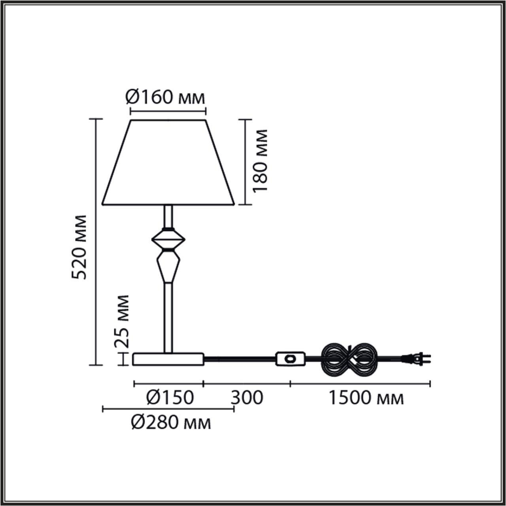 8275/1T CLASSI латунь/зеленый, металл/керамика/ткань Настольная лампа Е14 1*40W 220V VERMONT