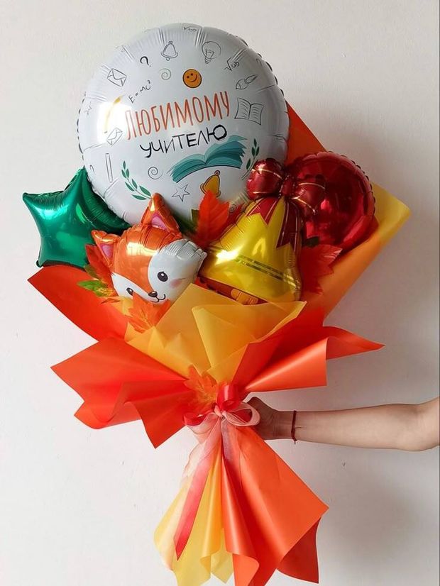 Букет с надписью «Любимому учителю» на 1 сентября №11