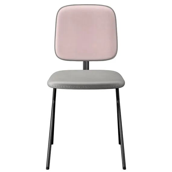 Стул Ror Y, серо-голубой/розовый велюр