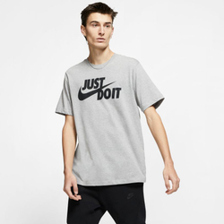 Мужская теннисная футболка Nike NSW Tee Just Do It Swoosh M - dk grey heather/black