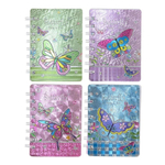 Блокнот Basir, формат А7, серия "Бабочка", яркая обложка,60 листов, размер 12*8.5 см