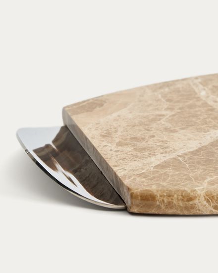 Сервировочная доска Adoma из мрамора и металла