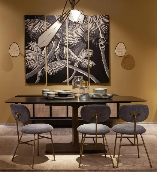 Обеденный стол Axen 200х95 см, черная керамика