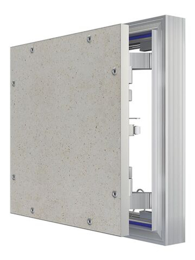 Люк ревизионный D Ceramo Optimum 300х300 скрыт.монтаж петля алюминий EVECS