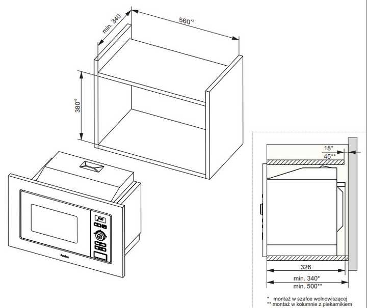 Встраиваемая микроволновая печь Hansa AMM20BEWH