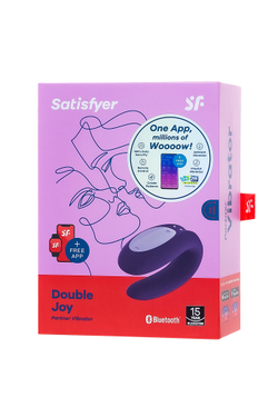Парный вибратор Satisfyer Double Joy с приложением (фиолетовый)