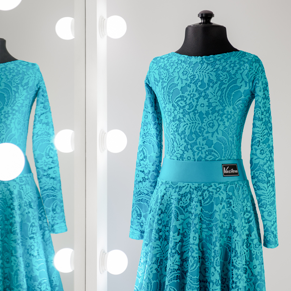 бирюзовое платье