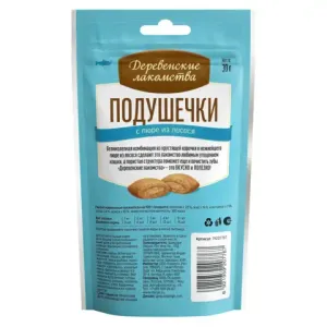 Деревенские лакомства для кошек Подушечки с пюре из лосося