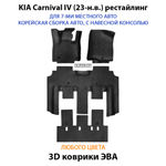 Автомобильные коврики ЭВА для KIA Carnival IV (20-н.в.) для 7-ми местного авто с командирскими креслами