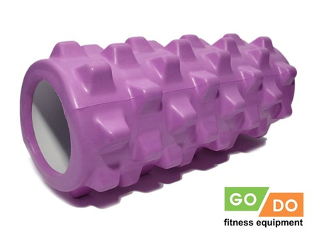 Валик ролл для фитнеса рельефный полый GO DO :LY1-31  (Фиолетовый)