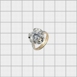 "Эдем" кольцо в золотом покрытии из коллекции "Леди" от Jenavi