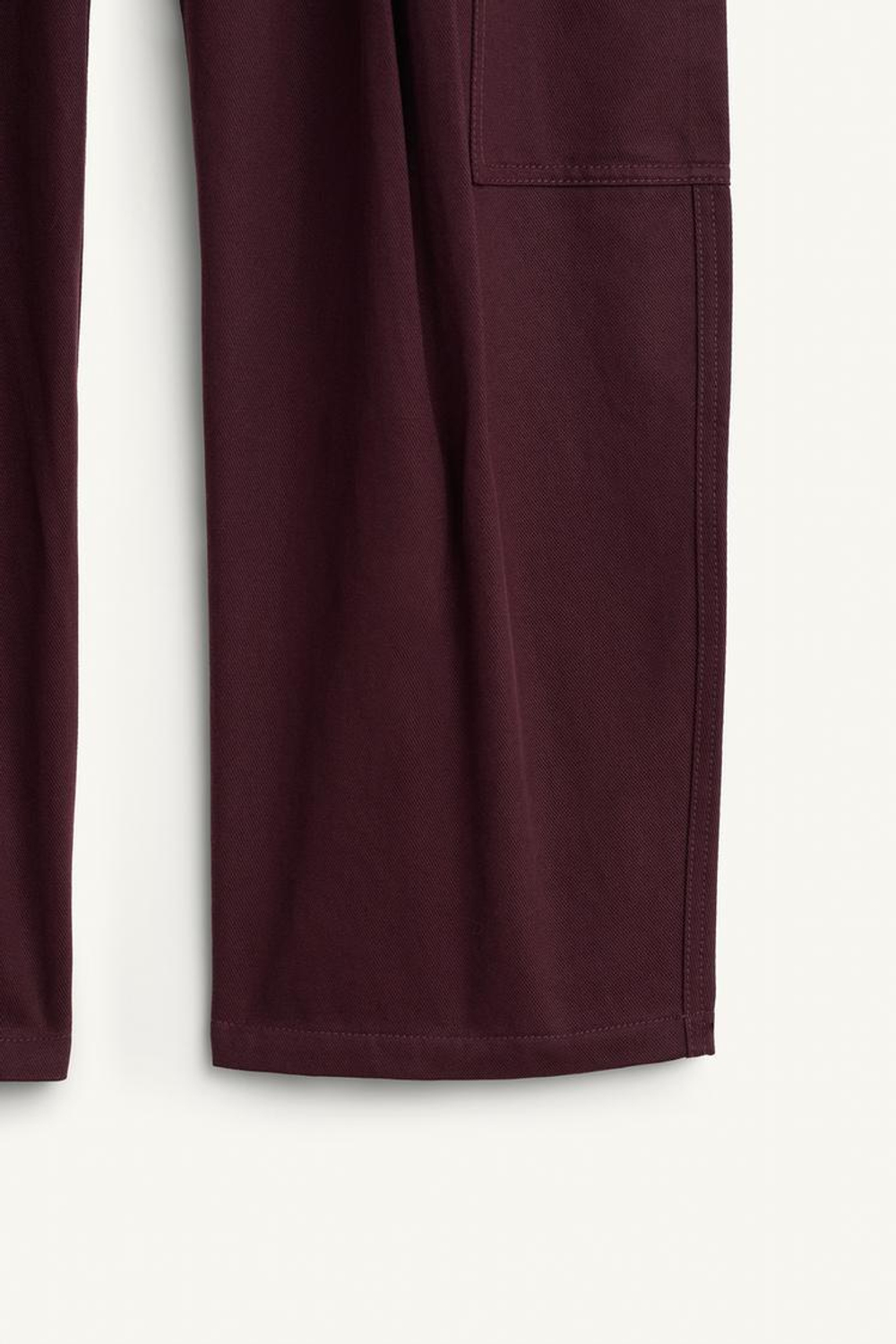 ZARA БРЮКИ СО СРЕДНЕЙ ПОСАДКОЙ, БАКЛАЖАННЫЙ