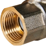 Кран шаровой полнопроходной STOUT - 1/2" (ВР/НР-американка PN40, Tmax 150°C, ручка-бабочка черная)