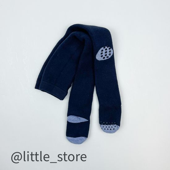 Колготки махровые со стоперами, Темно-синие