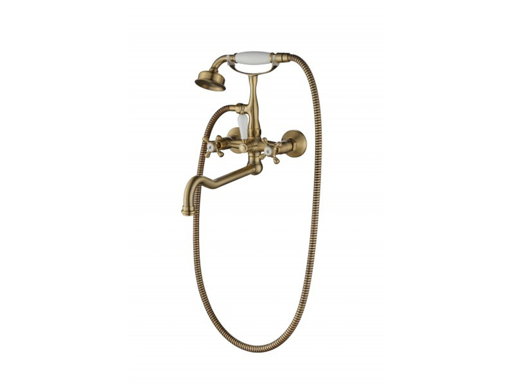 Смеситель для ванны с длинным изливом Aksy Bagno  Lucia-201-Bronze бронза