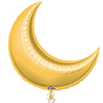 Шар фольгированный Полумесяц 66 см (Золотой)