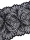 1079 ОПТ Кружево эластичное 19 см, Италия, мандала, черный