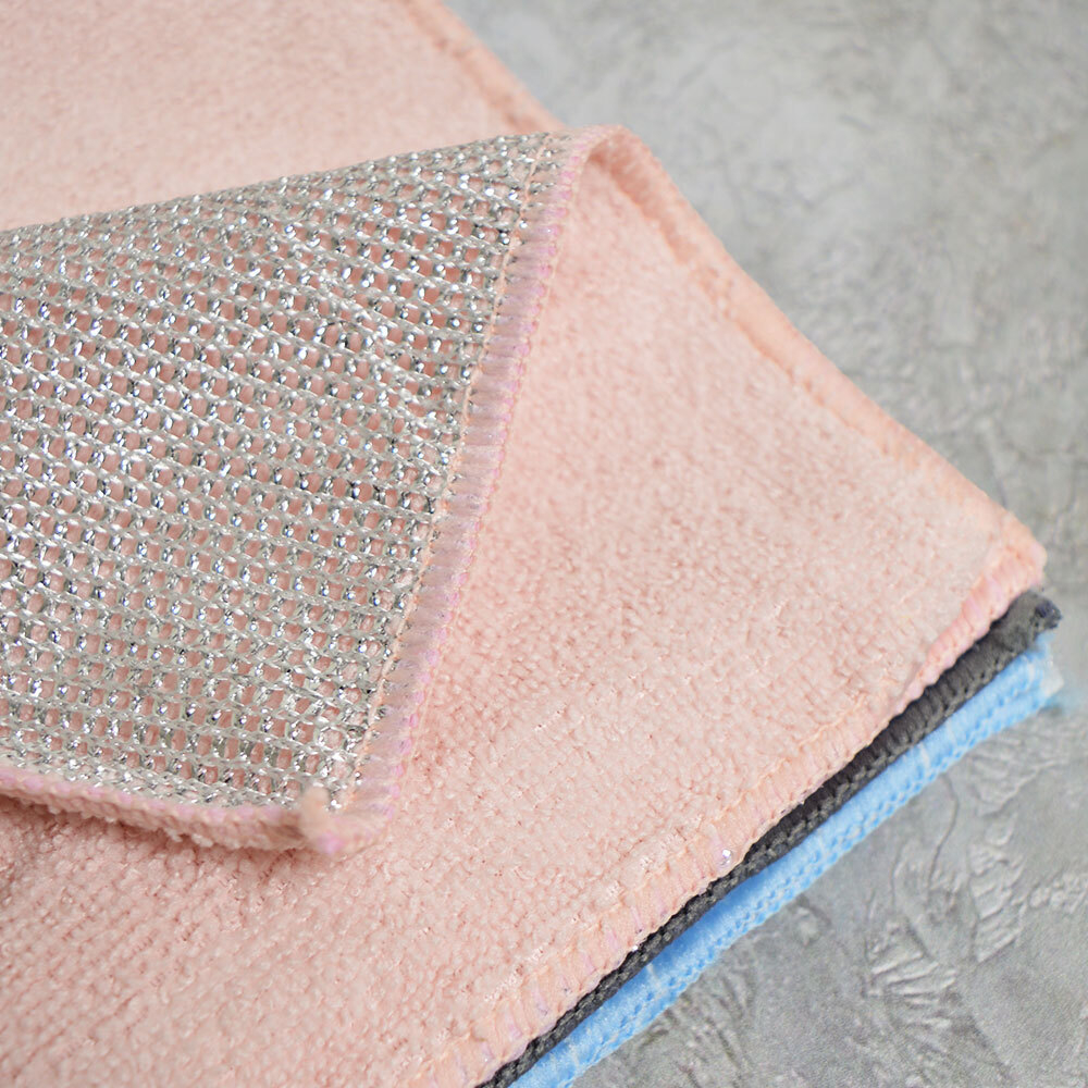 Салфетка для уборки 20*20см 5шт, лавсан с металлизированной нитью, NNDC31