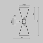 Настенный светильник (бра) Maytoni MOD108WL-02GB
