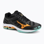 Кроссовки волейбольные Mizuno Wave Voltage 2 black/tangelo/ice green