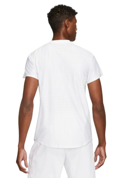 Мужская теннисная футболка Nike Court Breathe Advantage Top - white/white/black