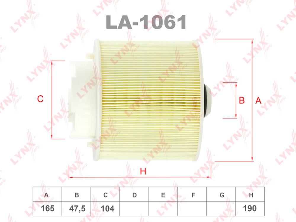 Фильтр воздушный  LYNX  LA-1061