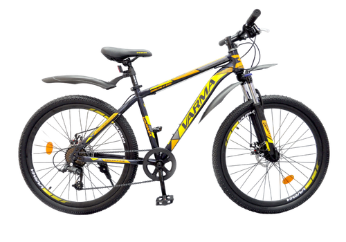 Велосипед 26" VARMA DRACON H65DAS  р.17 черно-оранжевый 21ск.ал.