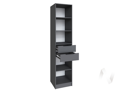 Шкаф Мадрид 0;5 с 2 ящ. (графит серый)