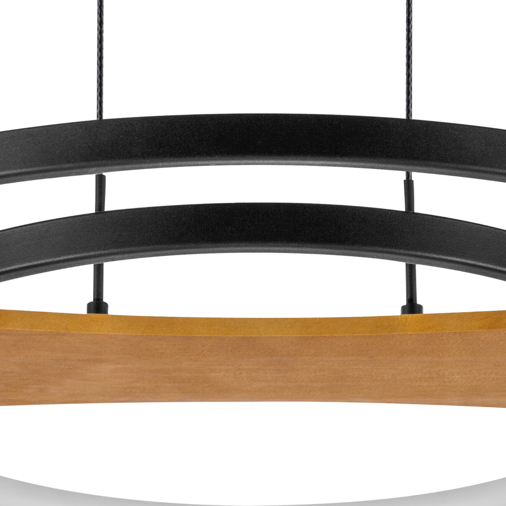 723227 Люстра LODI LED 43W 3440LM ЕРНЫЙ/ДЕРЕВО 3000K