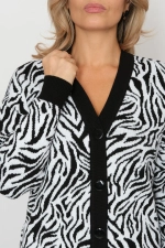 Жакет В 1881/черно-белый