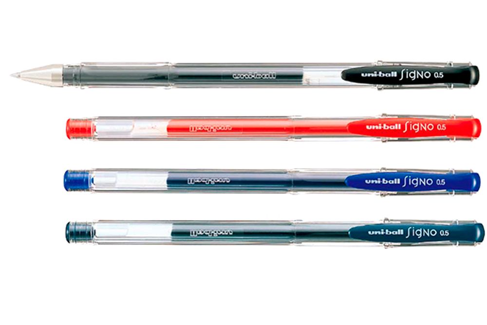 Гелевые ручки Uni-Ball Signo Standard UM-100 (0,5 мм)