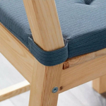 Подушка на стул Ikea Justina/ Икеа Юстина, 35/42 x 40 х 4 см, темно-синий