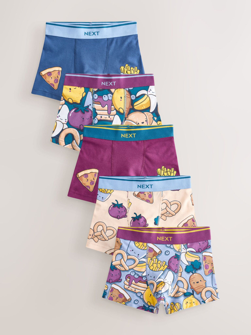 Трусы для мальчика Next E98-886, 5 шт., Фиолетовый, Синий, Молочный