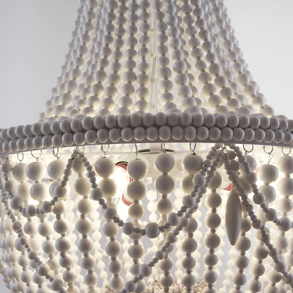 Люстра Anselme White Wood Large Chandelier By Imperiumloft