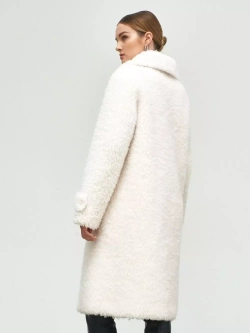 Шуба из шерсти мериноса чебурашка, белая, SilverFox