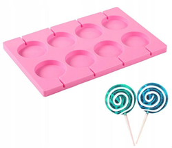 Форма силиконовая  «Леденцы» 8 ячеек (высота 1 см)